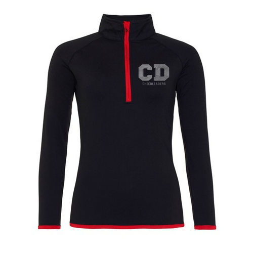 CD 1/4 Zip Top - RHINESTONED