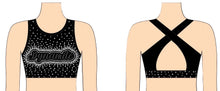 CD Black Rhinestone Crop Set
