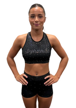 CD Black Rhinestone Crop Set