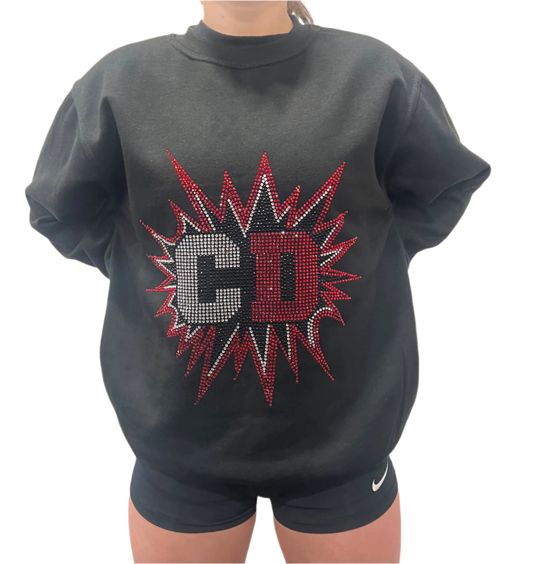 CD Rhinestoned Sweatshirt Kids